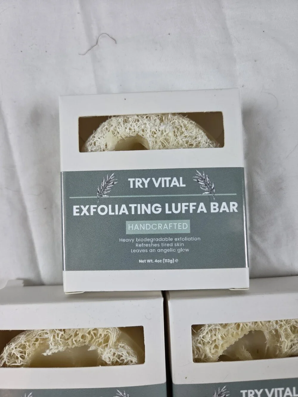 Try Vital Lavender 4oz Exfoliating Luffa Bar Soaps Lot of 3
